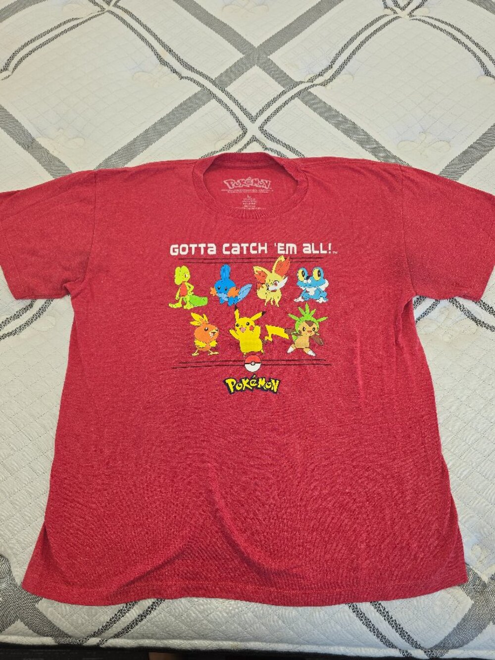 Pokémon Red 'Gotta Catch 'Em All' Graphic Tee - Unisex Size Large